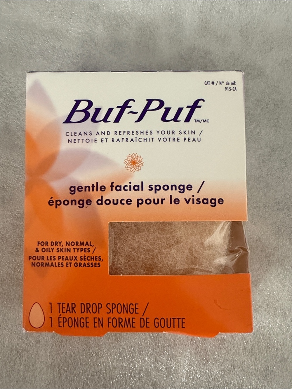 Gentle Facial Sponge — Orange Tear Drop Sponge for Women Skincare